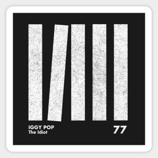 Iggy Pop The Idiot / Minimal Graphic Design Tribute Sticker
